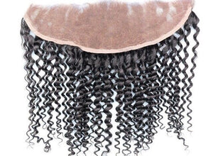 Luxury Peruvian Kinky Curly 13x4 Lace Frontal Closure 13x4 Virgin Human Hair 7A