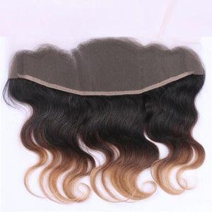 Luxury Brazilian Three Tone Blonde Body Wave Ombre Hair Extensions + Frontal