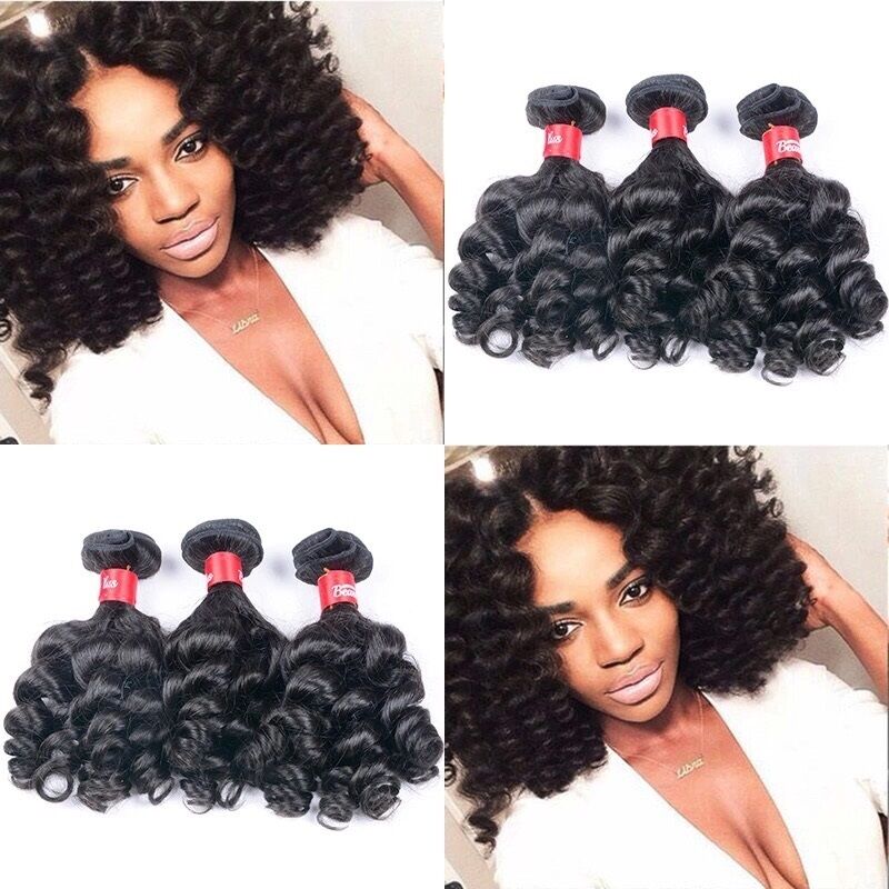 Luxury Funmi Bouncy Curls Spiral Fumni Brazilian Virgin Human Hair Extensions