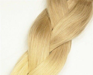 Luxury Clip In Human Hair Extensions Balayage #18/613 Remy Ombre Straight 120g