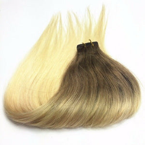 Luxury Tape In Human Hair Extensions #6/613 Balayage Ombre Blonde 40pcs 100g