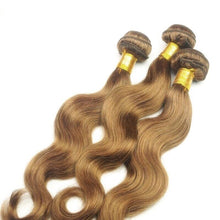 Load image into Gallery viewer, Luxury Body Wave Brazilian Light Brown #8 Virgin Human 7A Hair Extensions Weave
