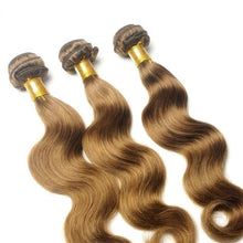 Load image into Gallery viewer, Luxury Body Wave Brazilian Light Brown #8 Virgin Human 7A Hair Extensions Weave
