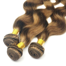 Load image into Gallery viewer, Luxury Body Wave Brazilian Light Brown #8 Virgin Human 7A Hair Extensions Weave
