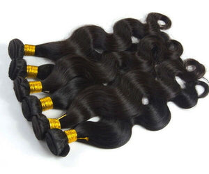 Luxury Body Wave Brazilian Wavy Virgin Human Hair Extensions 7A Weave Weft