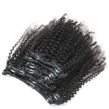Load image into Gallery viewer, Luxury Brazilian Clip In Kinky Curly Virgin Human Hair Extensions 7pcs 120g
