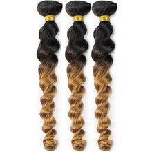 Load image into Gallery viewer, Luxury Loose Wave Peruvian Blonde #27 Ombre Virgin Human Hair Extensions Weave
