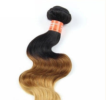 Load image into Gallery viewer, Luxury Brazilian Blonde #1B/4/27 Ombre Body Wave Virgin Human Hair Extensions
