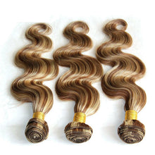 Load image into Gallery viewer, Luxury Body Wave Brazilian Brown Piano #8/613 Highlight Human Hair Extensions
