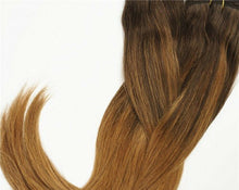 Load image into Gallery viewer, Luxury Tape In Human Hair Extensions #2/8 Balayage Ombre Brown 40pcs 100g
