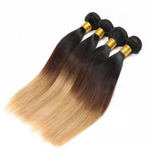 Load image into Gallery viewer, Luxury Straight Brazilian Blonde #1B/4/27 Ombre Virgin Human Hair Extensions
