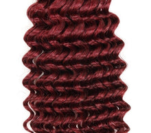 Load image into Gallery viewer, Luxury Deep Wave Peruvian Burgundy Red #99J Wavy Virgin Human Hair Extensions
