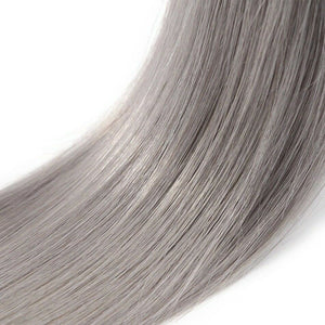 Luxury Straight Peruvian Pure Grey Virgin Human Hair Extensions Weave Weft 7A