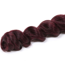 Load image into Gallery viewer, Luxury Peruvian Loose Wave Burgundy Red #99J Virgin Human Hair Extensions
