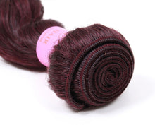 Load image into Gallery viewer, Luxury Peruvian Loose Wave Burgundy Red #99J Virgin Human Hair Extensions

