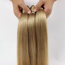 Load image into Gallery viewer, Luxury Peruvian Silky Straight Honey Blonde #27 Virgin Human Hair Extensions
