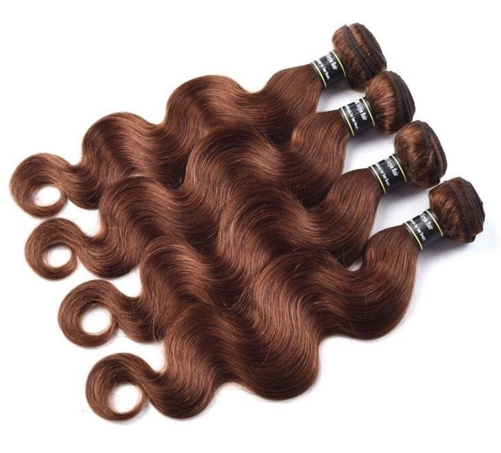 Luxury Body Wave Medium Chocolate Brown #4 Brazilian Virgin  display picture 3