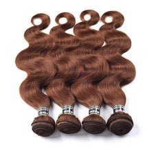 Load image into Gallery viewer, Luxury Body Wave Medium Chocolate Brown #4 Brazilian Virgin Human Hair Extensions
