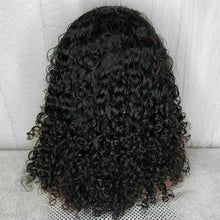 Load image into Gallery viewer, Luxury Remy Kinky Curly Black 100% Human Hair Swiss 13x4 Lace Front Glueless Wig #1B U-Part, 360 or Full Lace Upgrade Available
