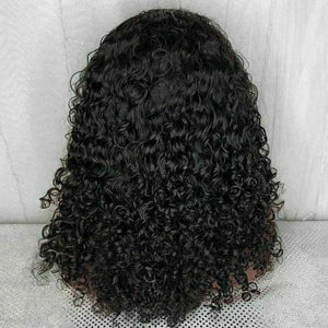 Luxury Remy Kinky Curly Black 100% Human Hair Swiss 13x4 Lace Front Glueless Wig #1B U-Part, 360 or Full Lace Upgrade Available