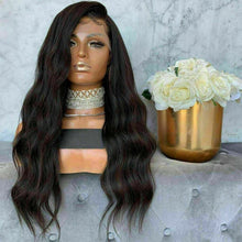 Load image into Gallery viewer, Luxury Wavy Body Wave Black #1B Black 100% Human Hair Swiss 13x4 Lace Front Glueless Wig U-Part, 360 or Full Lace Upgrade Available
