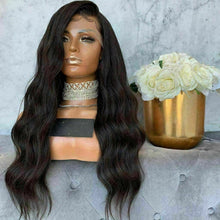 Load image into Gallery viewer, Luxury Wavy Body Wave Black #1B Black 100% Human Hair Swiss 13x4 Lace Front Glueless Wig U-Part, 360 or Full Lace Upgrade Available
