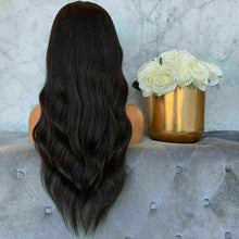 Load image into Gallery viewer, Luxury Wavy Body Wave Black #1B Black 100% Human Hair Swiss 13x4 Lace Front Glueless Wig U-Part, 360 or Full Lace Upgrade Available
