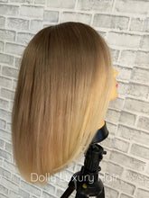 Load image into Gallery viewer, ELIANA | Luxe Golden Blonde Balayage Human Hair Swiss 13x4 Lace Front Glueless Wig  Bleached Knots Transparent Lace Full Lace Upgrade Available
