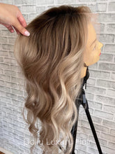 Load image into Gallery viewer, JASMINE | Luxe Ash Blonde Balayage 100% Human Hair Swiss 13x4 Lace Front Wig  Bleached Knots Transparent Lace Full Lace Upgrade Available
