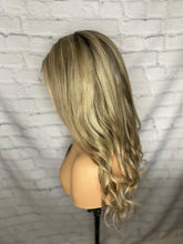 Load image into Gallery viewer, READY TO SHIP Luxury 22” 150% 13x4 Lace Front Ash Blonde and Brown Balayage Wig Human Hair Swiss Glueless Sale Bleached Knots
