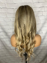 Load image into Gallery viewer, READY TO SHIP Luxury 22” 150% 13x4 Lace Front Ash Blonde and Brown Balayage Wig Human Hair Swiss Glueless Sale Bleached Knots
