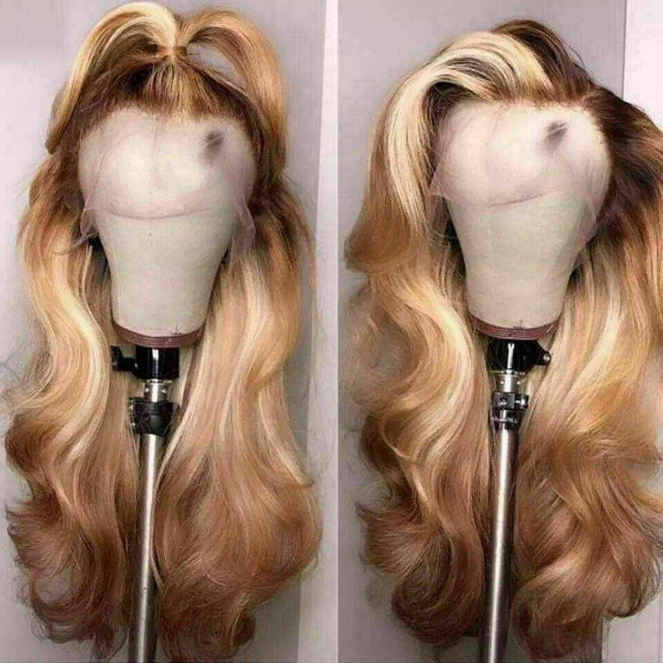 Luxury Ombre Honey Platinum Blonde #27/613 100% Human Hair Swiss