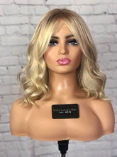 Load image into Gallery viewer, Luxury Honey Platinum Blonde Balayage Highlight 100% Human Hair Swiss 13x4 Lace Front Wig U-Part, 360 or Full Lace Upgrade Available 2021
