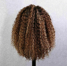 Load image into Gallery viewer, Luxury Kinky Curly Honey Blonde  100% Human Hair Swiss 13x4 Lace Front Glueless Wig U-Part, 360 or Full Lace Upgrade Available

