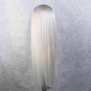 Luxury Remy Ice Blonde White Transparent 100% Human Hair Swiss 13x4 Lace Front Glueless Wig U-Part, 360 or Full Lace Upgrade Available