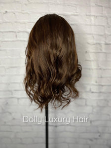 Luxury Chestnut Brown 100% Human Hair Swiss 13x4 Lace Front Glueless Wig U-Part, 360 or Full Lace Upgrade Available