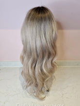 Load image into Gallery viewer, Luxury Balayage Highlight Ash Blonde 100% Human Hair Swiss 13x4 Lace Front Glueless Wig Wavy  U-Part, 360 or Full Lace Upgrade Available
