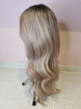 Load image into Gallery viewer, Luxury Balayage Highlight Ash Blonde 100% Human Hair Swiss 13x4 Lace Front Glueless Wig Wavy  U-Part, 360 or Full Lace Upgrade Available
