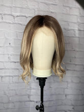 Load image into Gallery viewer, Luxury Balayage Highlight Brown Ash Blonde 100% Human Hair Swiss 13x4 Lace Front Glueless Wig  U-Part, 360 or Full Lace Upgrade Available
