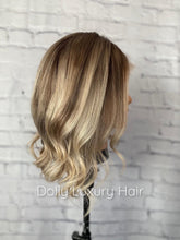 Load image into Gallery viewer, Luxury Balayage Highlight Brown Ash Blonde 100% Human Hair Swiss 13x4 Lace Front Glueless Wig  U-Part, 360 or Full Lace Upgrade Available
