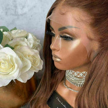 Load image into Gallery viewer, Luxury Remy Auburn #30 100% Human Hair Swiss 13x4 Lace Front Glueless Wig Wavy Ash U-Part, 360 or Full Lace Upgrade Available
