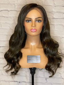 Luxury Dark Brown 100% Human Hair Swiss 13x4 Lace Front Glueless Wig U-Part, 360 or Full Lace Upgrade Available