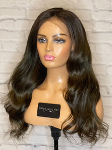 Luxury Dark Brown 100% Human Hair Swiss 13x4 Lace Front Glueless Wig U-Part, 360 or Full Lace Upgrade Available