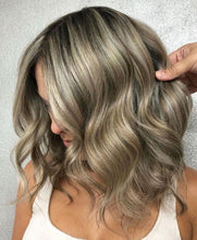 Load image into Gallery viewer, Luxury Ash Blonde Cool and Warm Sandy Balayage 100% Human Hair Swiss 13x4 Lace Front Glueless Wig U-Part, 360 or Full Lace Upgrade Available
