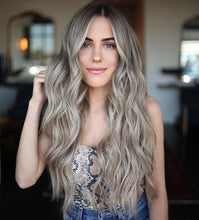 Load image into Gallery viewer, Luxury Dirty Ash Blonde Cool Balayage 100% Human Hair Swiss 13x4 Lace Front Glueless Wig U-Part, 360 or Full Lace Upgrade Available
