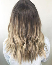 Load image into Gallery viewer, Luxury Ash Blonde Ombre Balayage 100% Human Hair Swiss 13x4 Lace Front Glueless Wig U-Part, 360 or Full Lace Upgrade Available
