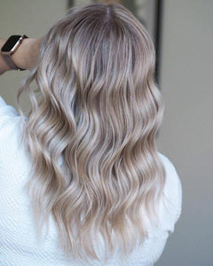 Luxury Balayage Highlight Light Ash Blonde Platinum 100% Human Hair Swiss 13x4 Lace Front Glueless Wig U-Part, 360 or Full Lace Upgrade Available