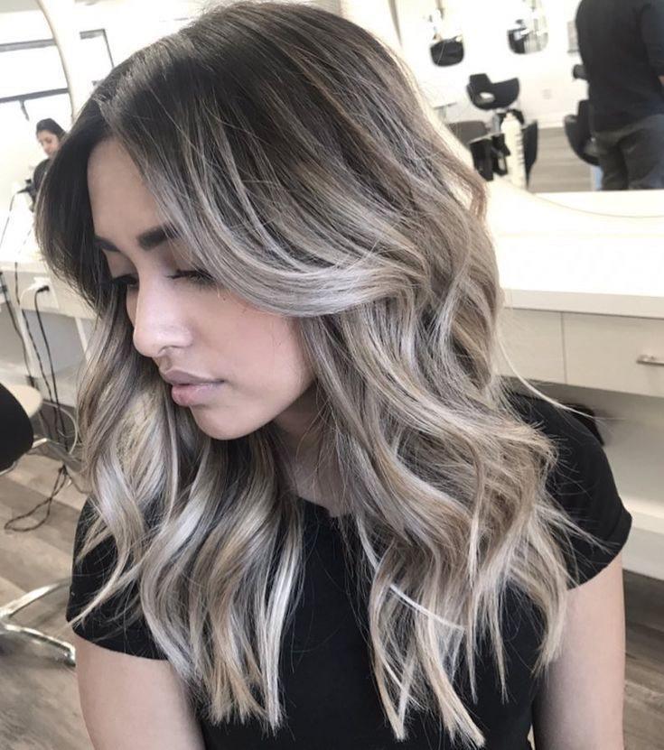 Luxury Ash Blonde Balayage 100% Human Hair Swiss 13x4 Lace Front Glueless Wig Wavy U-Part, 360 or Full Lace Upgrade Available