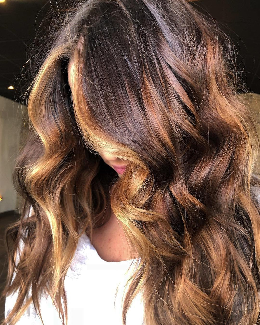 Luxury Ruby Caramel Highlight Balayage 100% Human Hair Swiss 13x4 Lace Front Glueless Wig Wavy U-Part, 360 or Full Lace Upgrade Available
