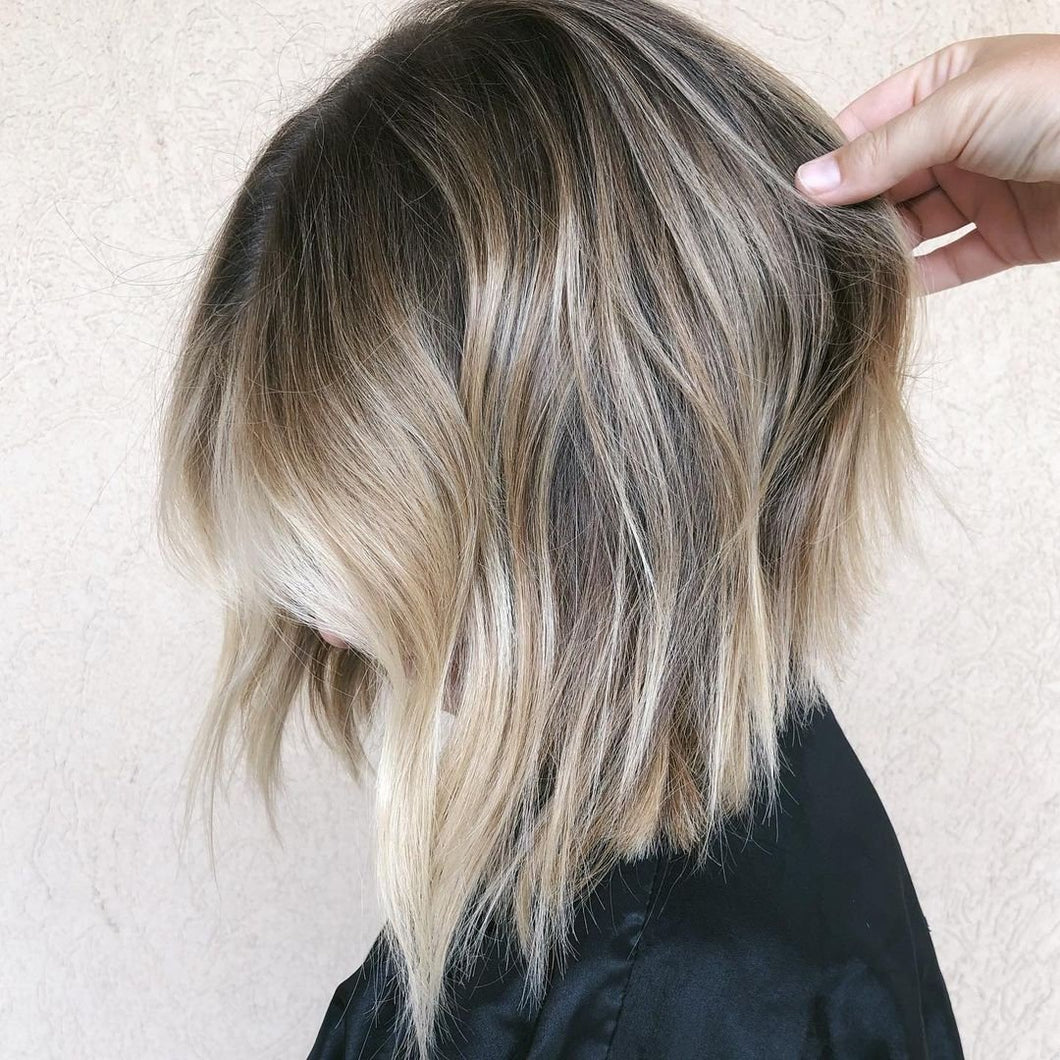 Luxury Dishwater Blonde with Money Pieces Balayage 100% Human Hair Swiss 13x4 Lace Front Glueless Wig Wavy U-Part or Full Lace Upgrade Available